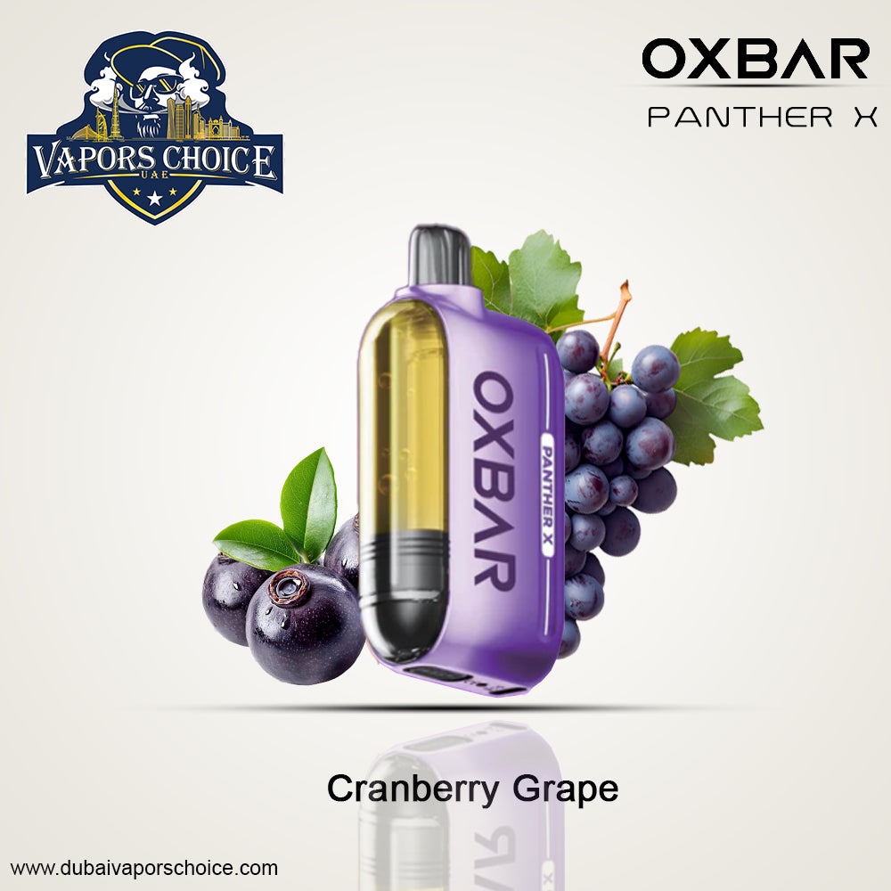 OXBAR X Panther X 50K PUFFS DISPOSABLE VAPE Nicotine Boost Cranberry Grape UAE Abu Dhabi & Dubai